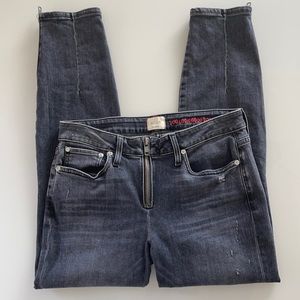 AO.LA Alice & Olivia dark wash exposed zipper jean